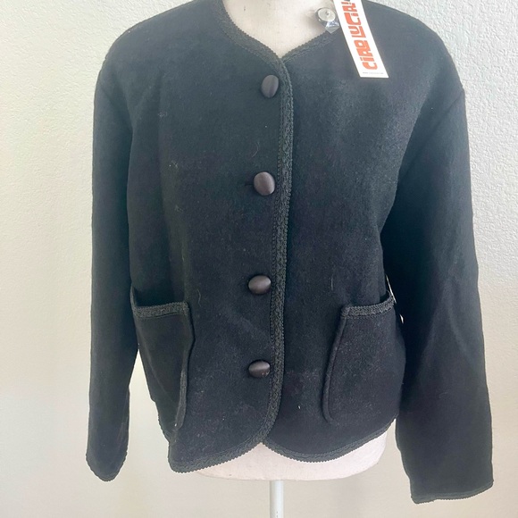 Ciao Lucia Black Button-Up Simona Wool Coat Blazer - Picture 6 of 8